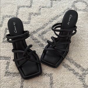 Black Strappy Women's Sandals